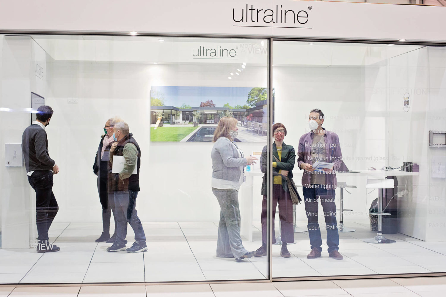 Ultraline slidind doors exhibition stand at NSBRC Swindon