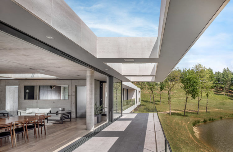 Modern new build Ultraline sliding door installation opening corner sliding doors